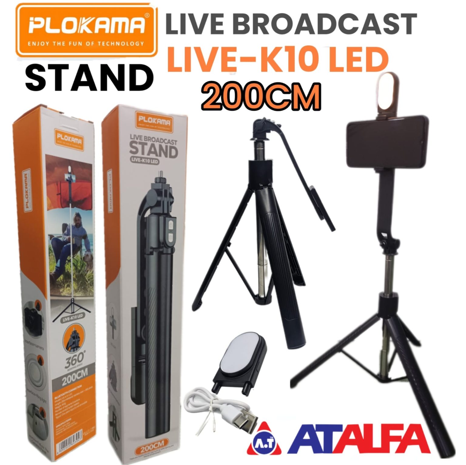 PLOKAMA l LIVE BROADCAST STAND l LIVE-K10 LED l 200CM l Interface ...